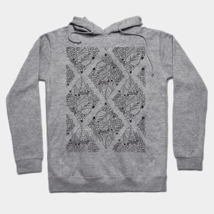 Leaf Doodle Seamless Surface Pattern Design Hoodie